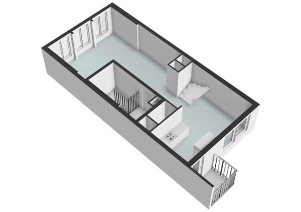 Floor plan - Haarlemmerdijk 100D, 1013 JG Amsterdam 